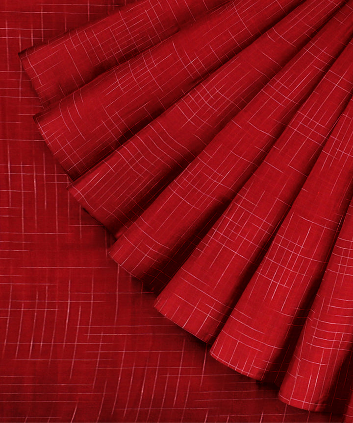 Red handwoven bengal cotton saree