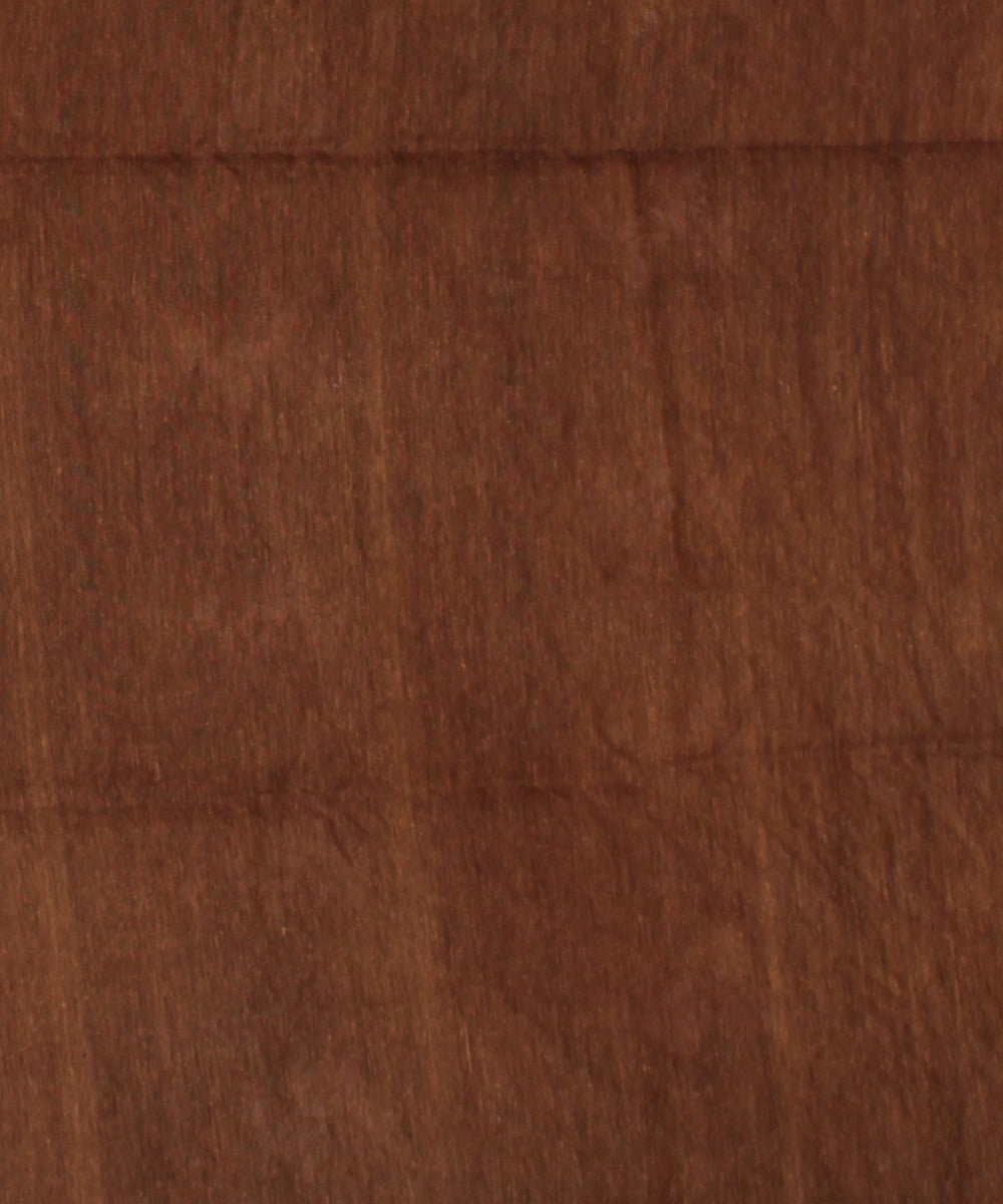 Brown handloom matka silk bengal saree