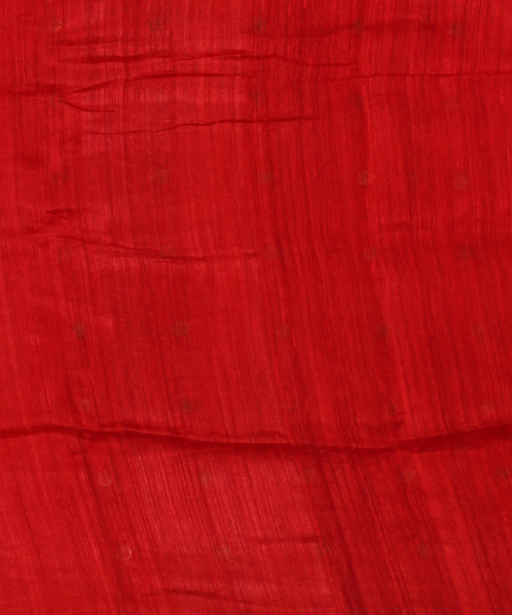 Red handloom bengal matka silk saree