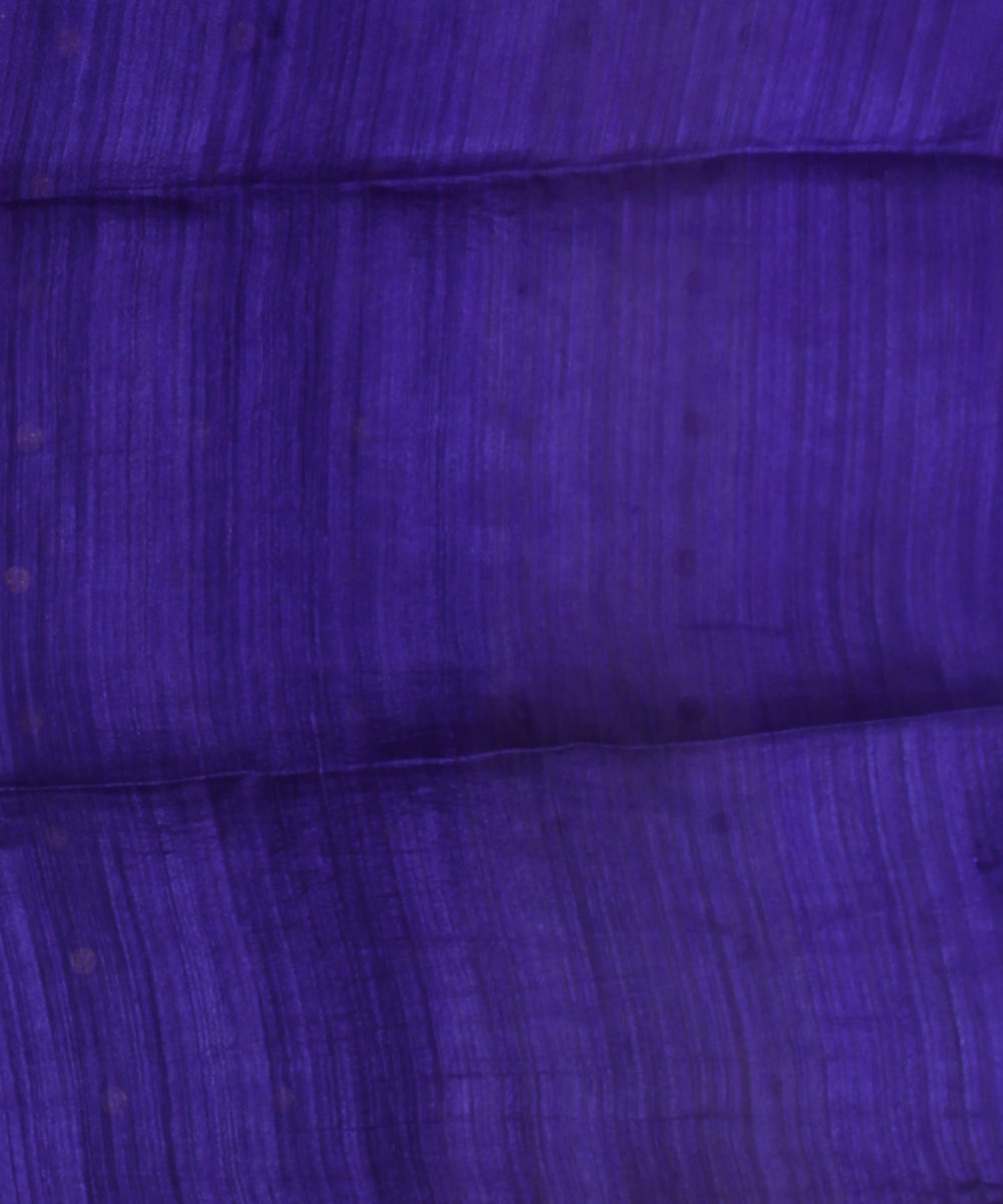 Navy blue handloom bengal matka silk saree