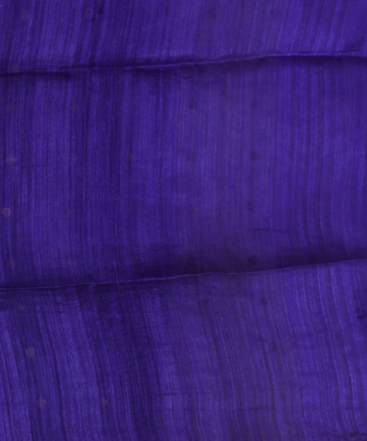 Navy blue handloom bengal matka silk saree