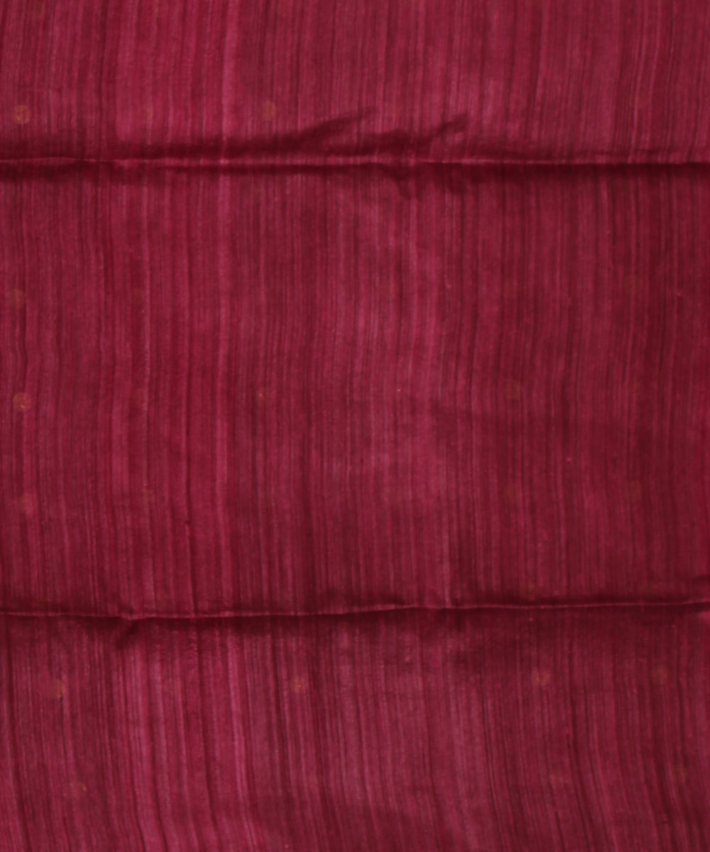 Wine handloom bengal matka silk saree