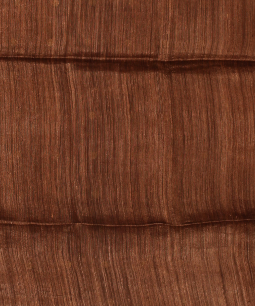 Brown handloom bengal matka silk saree