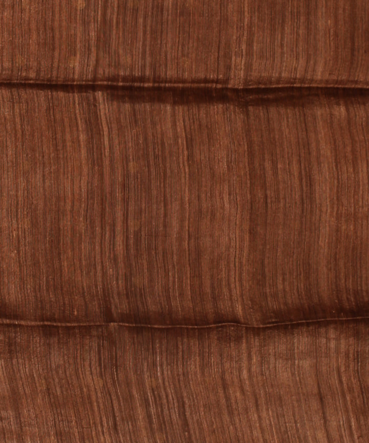 Brown handloom bengal matka silk saree