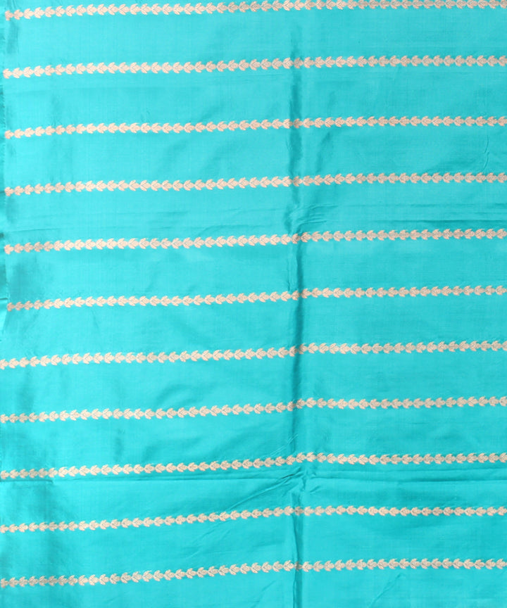 Pink sky blue silk handloom banarasi saree