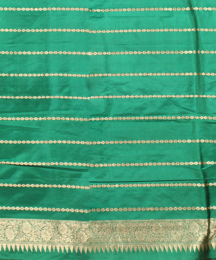 Red dark green silk handloom banarasi saree