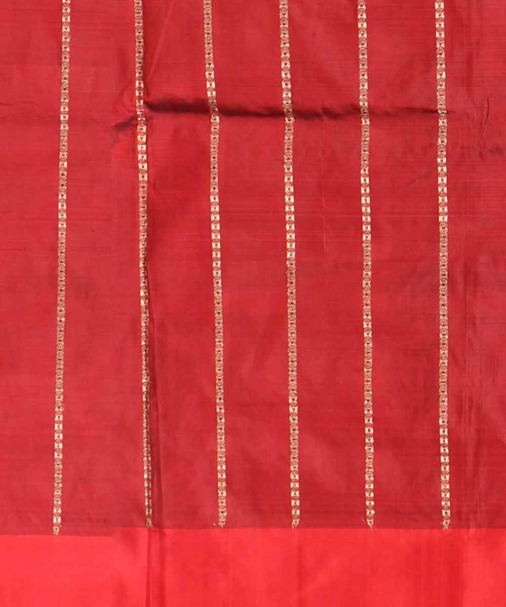 Multicolor striped silk handloom banarasi saree