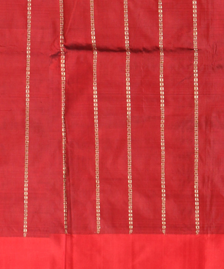 Multicolor striped silk handloom banarasi saree