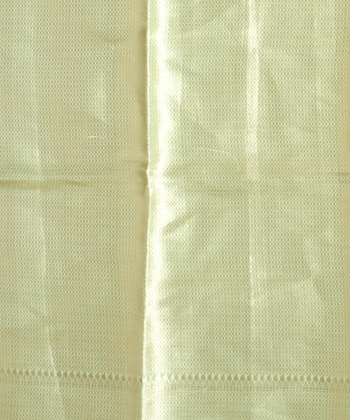 Peach green silk handloom banarasi saree