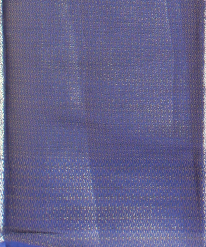 Navy blue wide border silk handloom banarasi saree