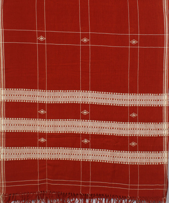 Orange handwoven cotton kotpaddupatta