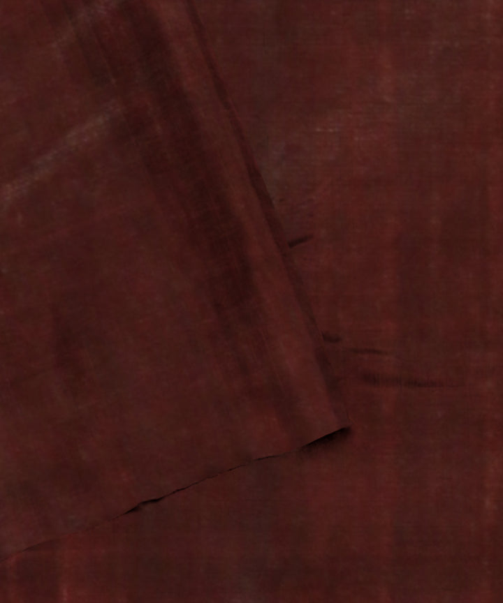 Beige maroon gopalpur tussar silk handwoven saree