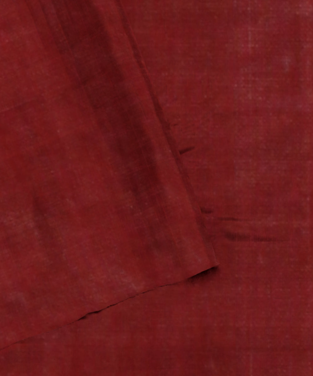 Beige maroon tussar silk handwoven gopalpur saree