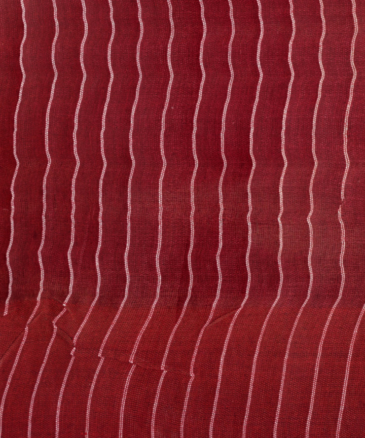 Beige maroon gopalpur tussar silk handloom saree