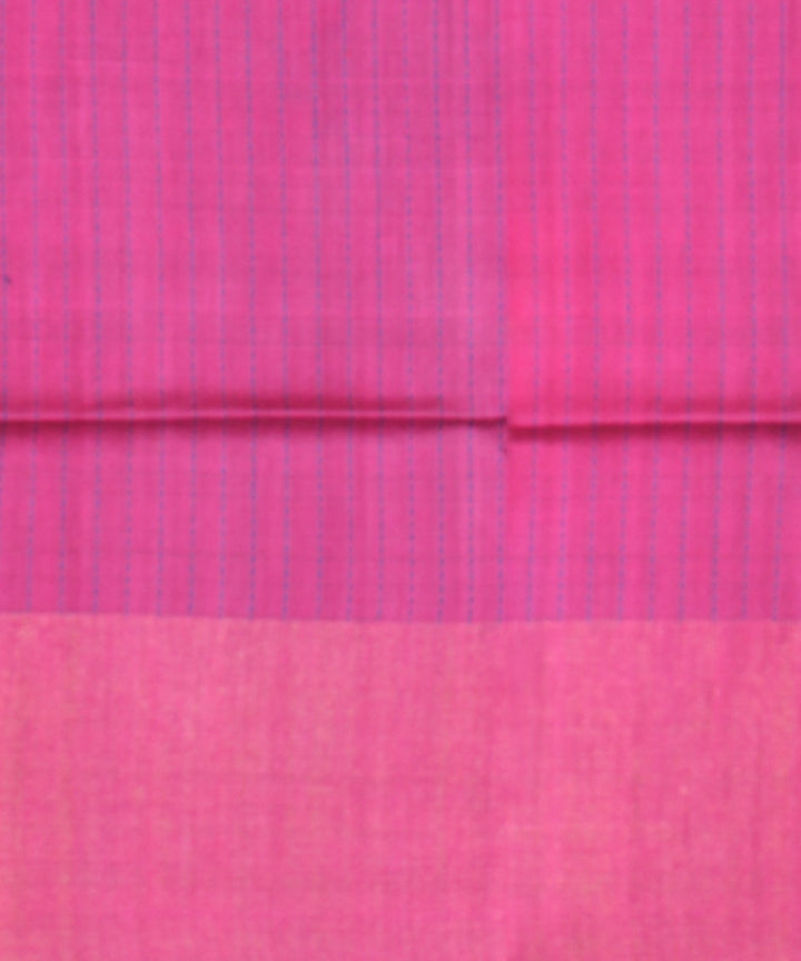 Navy blue pink raw silk hand woven bhagalpur saree