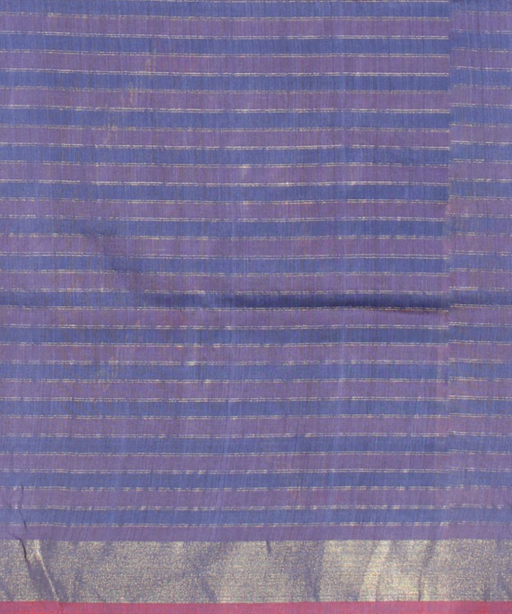 Grey navyblue raw silk handwoven bhagalpur saree