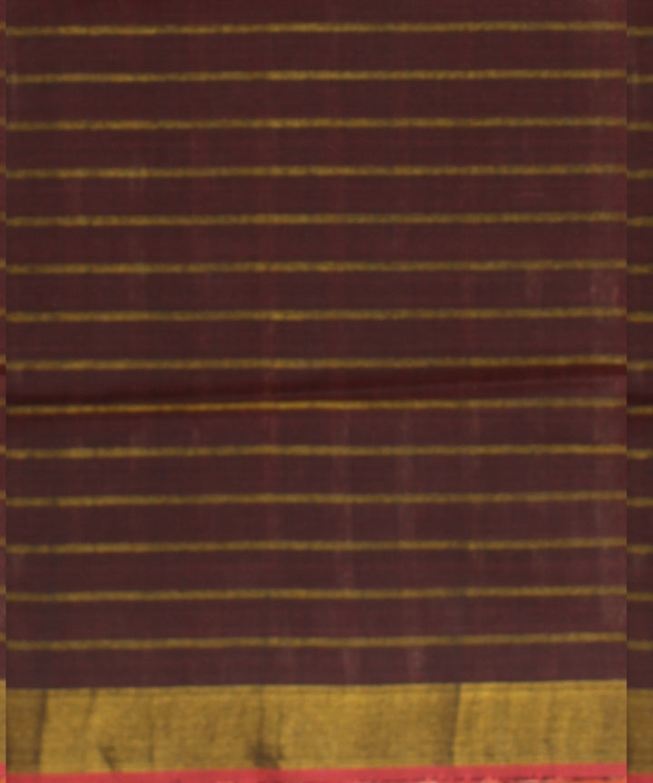 Red black raw silk handwoven bhagalpur saree