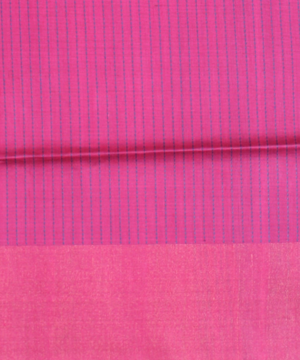 Navy blue magenta raw silk handwoven bhagalpur saree