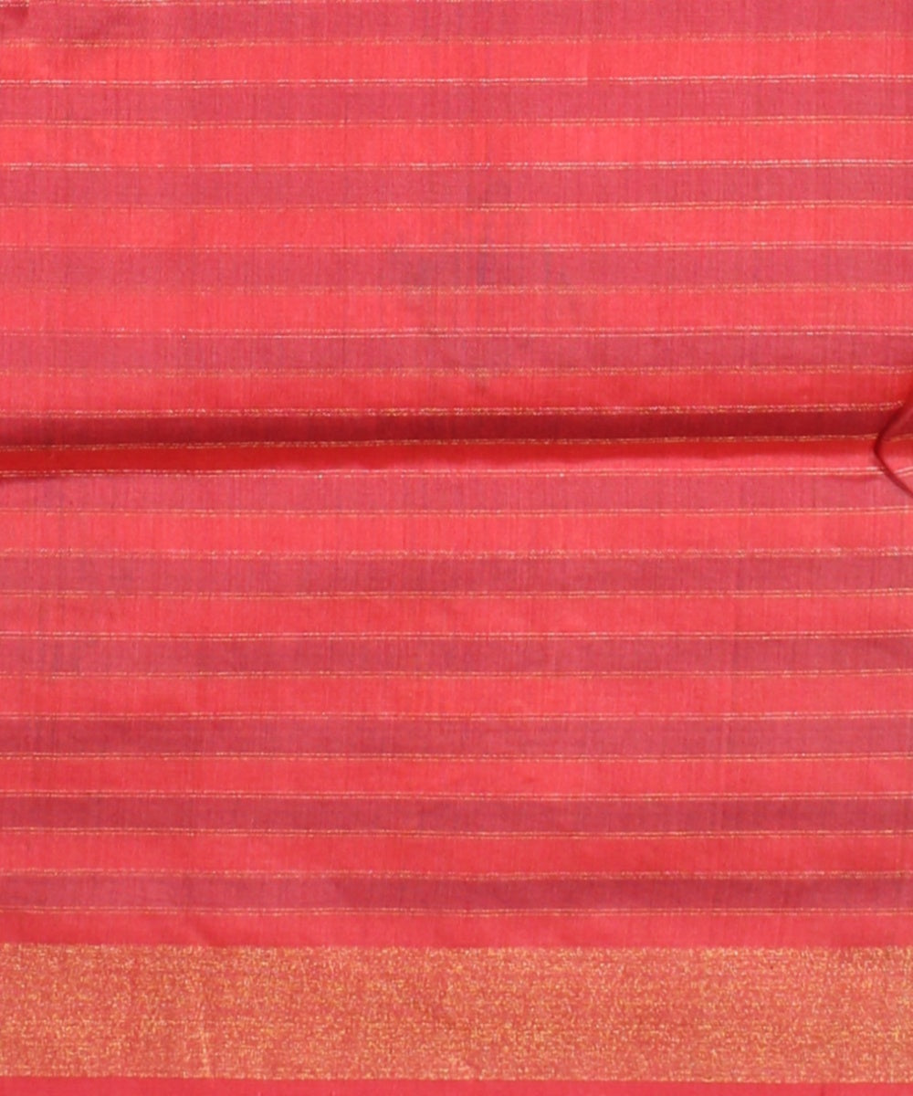 Navy blue maroon raw silk handwoven bhagalpur saree