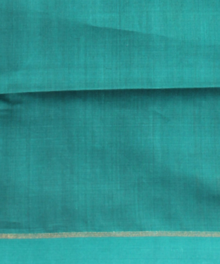 Pink sea green raw silk handwoven bhagalpur saree