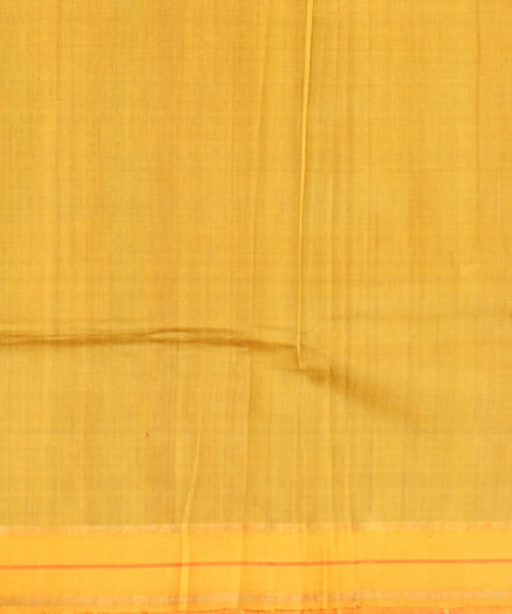 Orange yellow raw silk handloom bhagalpur saree