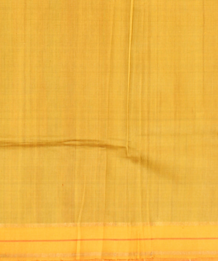 Orange yellow raw silk handloom bhagalpur saree