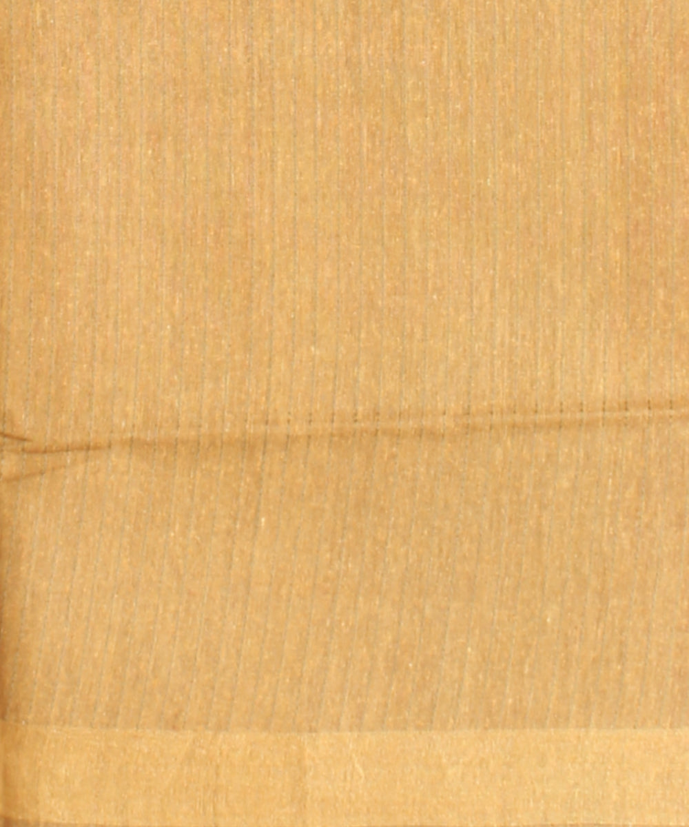 Maroon mustard raw silk handloom bhagalpur saree