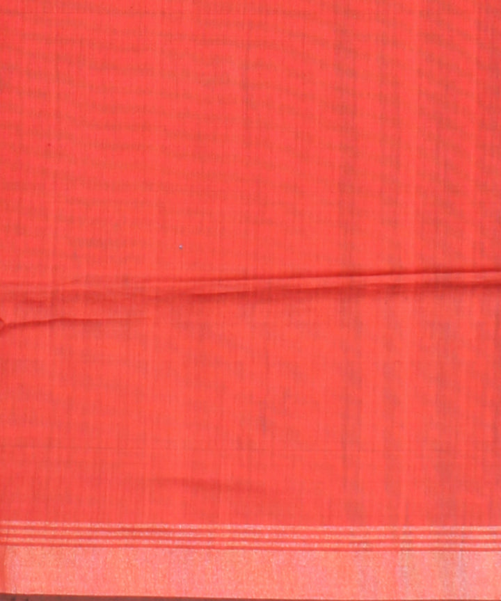 Navy blue brink red raw silk handloom bhagalpur saree