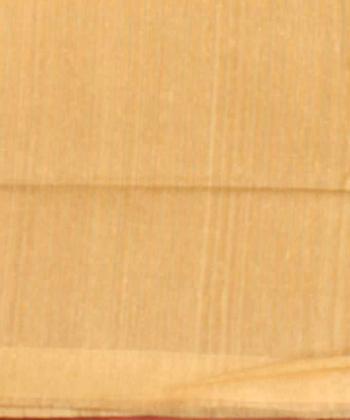 Red yellow raw silk handloom bhagalpur saree