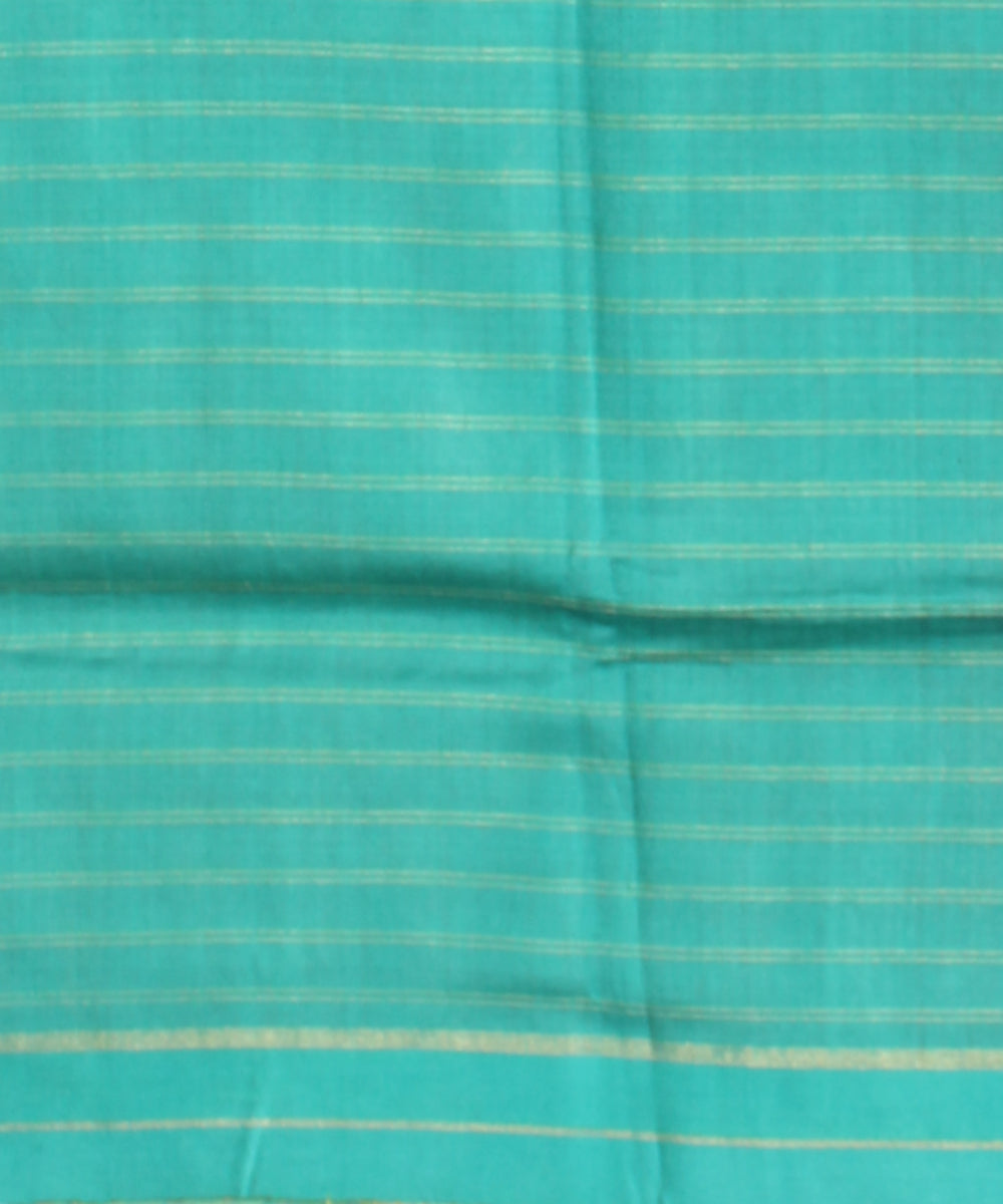Yellow sky blue striped raw silk handloom bhagalpur saree