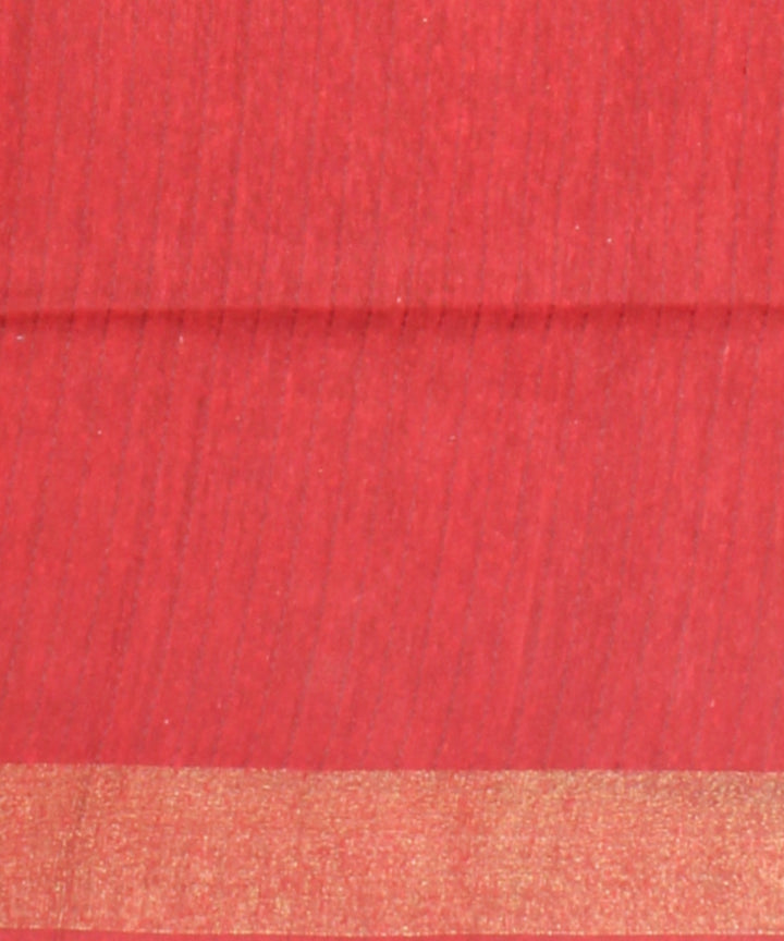 Beige maroon raw silk handloom bhagalpur saree
