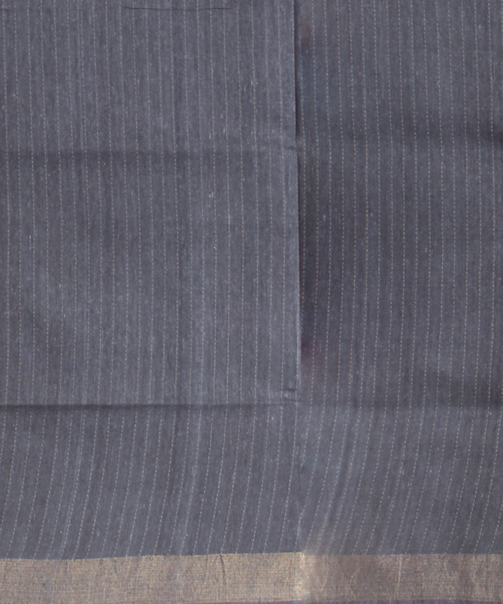 Red grey raw silk handloom bhagalpur saree