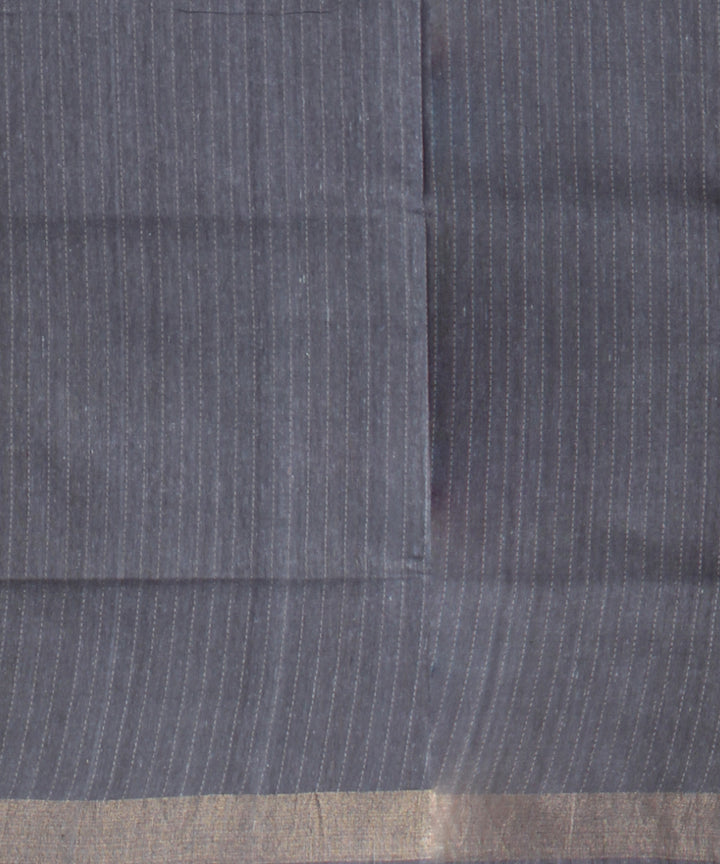 Red grey raw silk handloom bhagalpur saree