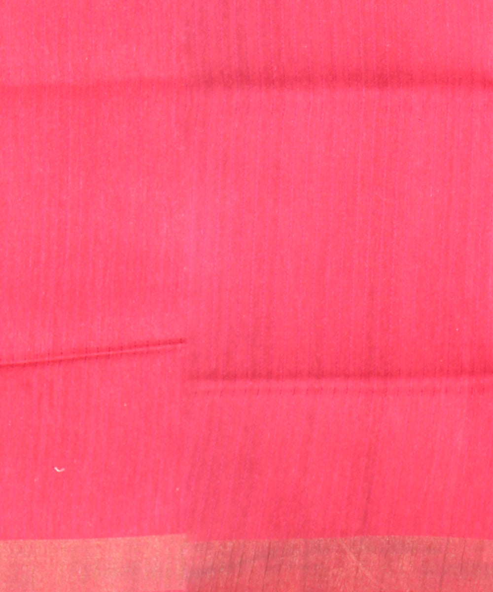 Maroon pink raw silk handloom bhagalpur saree