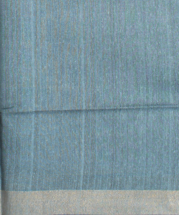 Pink blue grey raw silk handloom bhagalpur saree