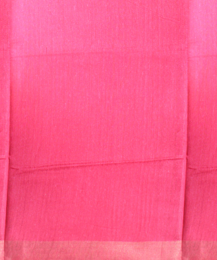 Grey pink raw silk handwoven bhagalpur saree