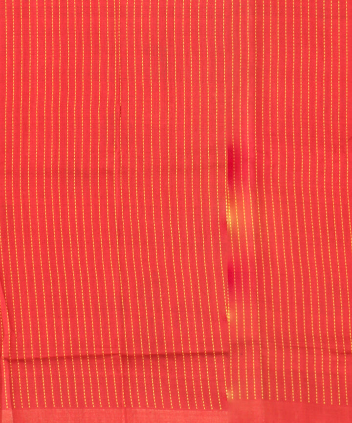 Yellow red raw silk handloom bhagalpur saree