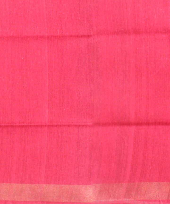 Grey pink raw silk handloom bhagalpur saree