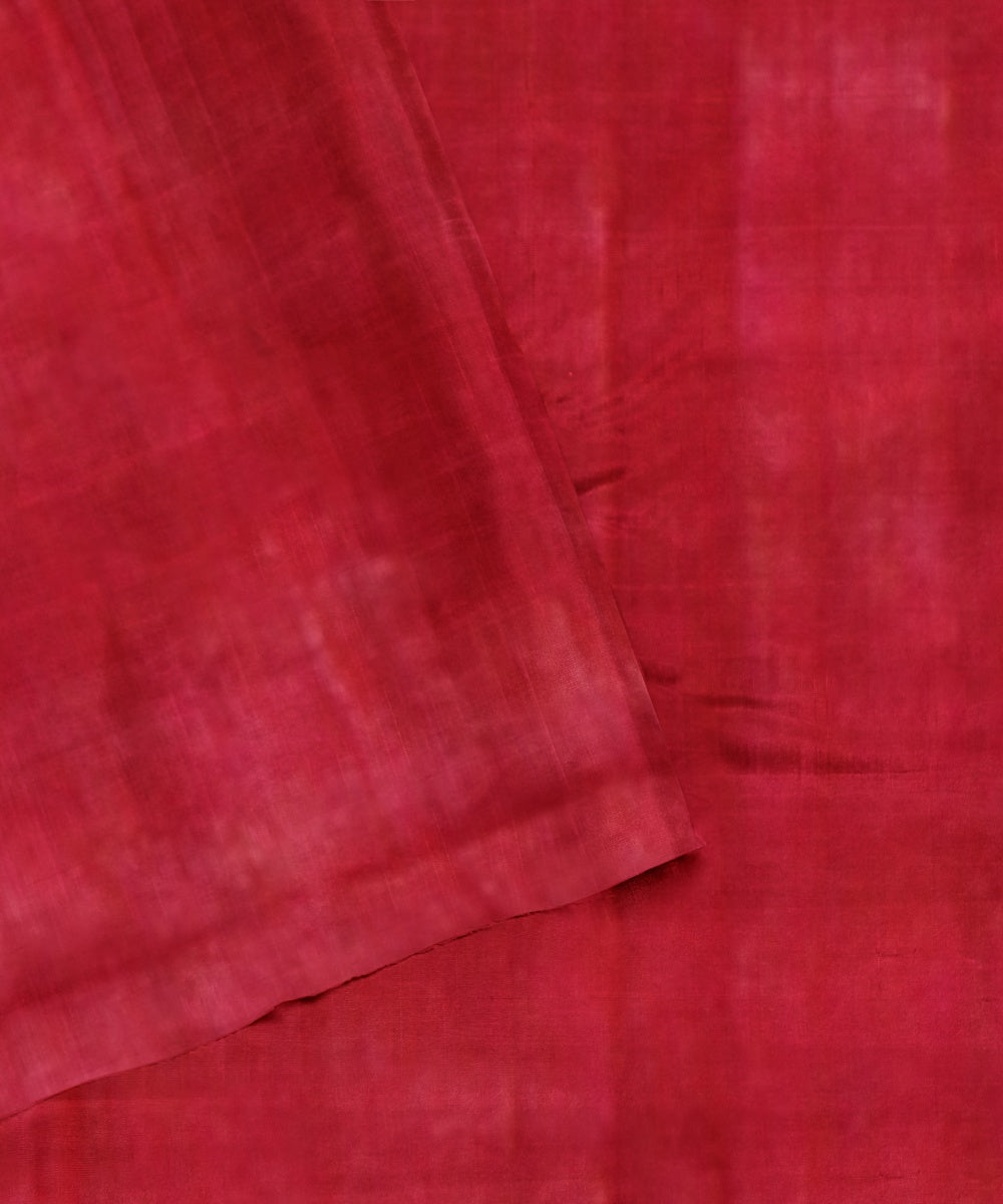 Beige red handwoven tussar silk gopalpur saree