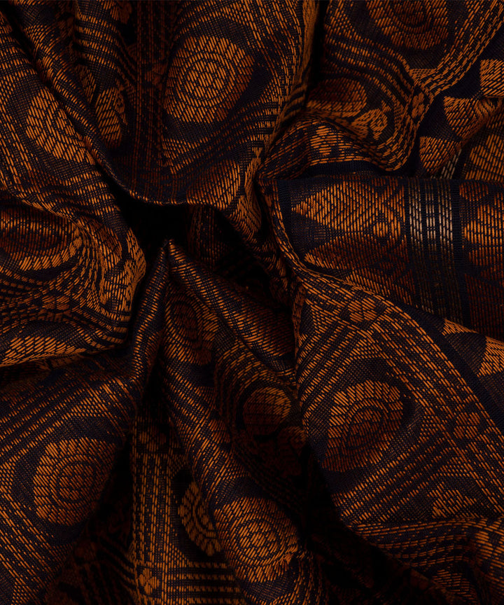 Blue magenta cotton handloom kajivaram saree