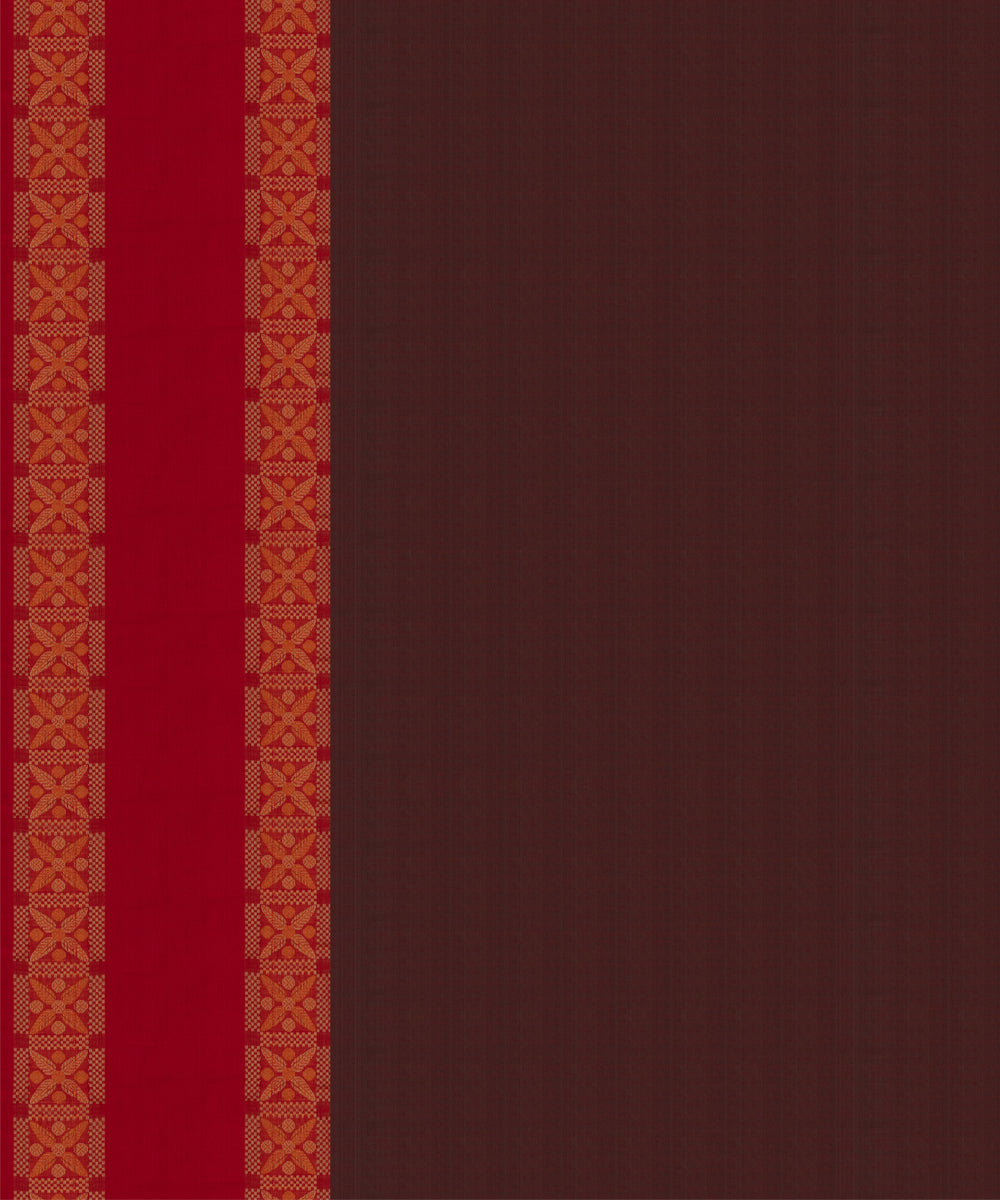 Purple red cotton handloom kajivaram saree