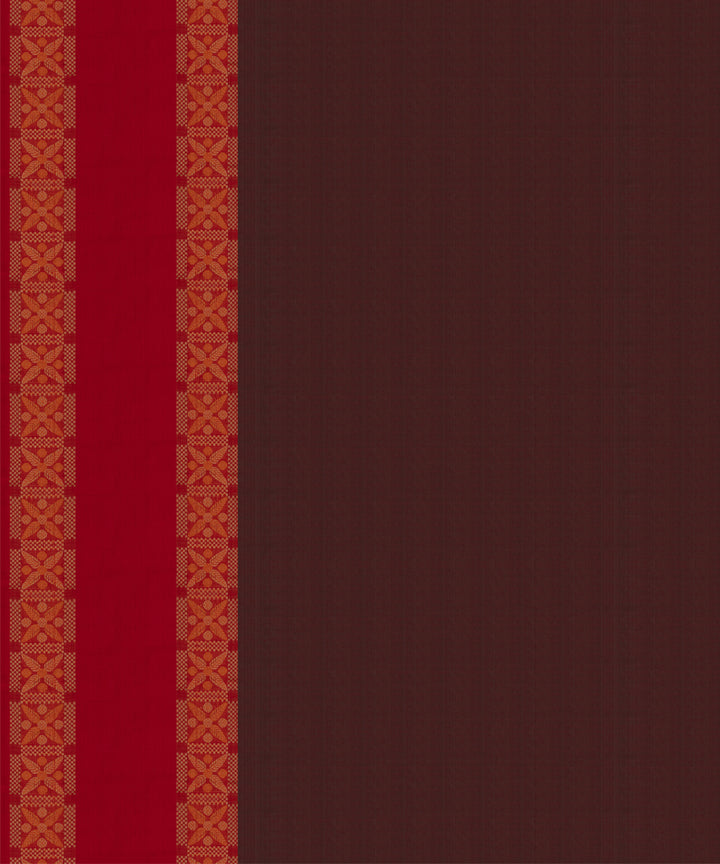 Purple red cotton handloom kajivaram saree