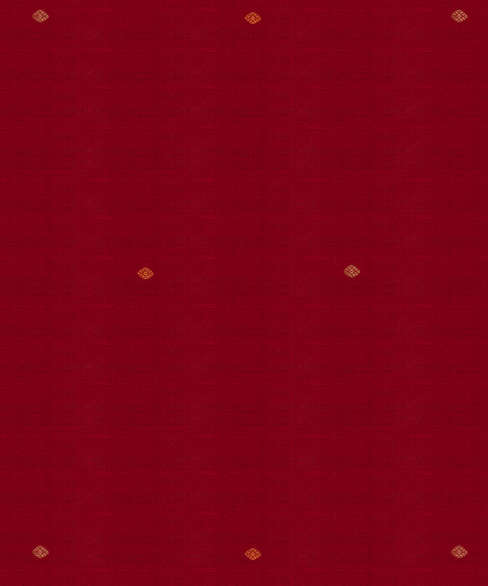 Red beige cotton handloom kajivaram saree