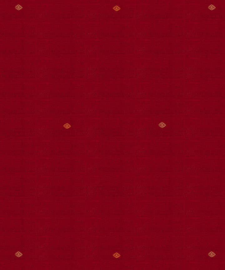 Red beige cotton handloom kajivaram saree