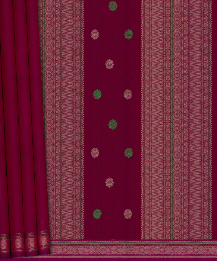 Pink multicolor cotton handloom kajivaram saree