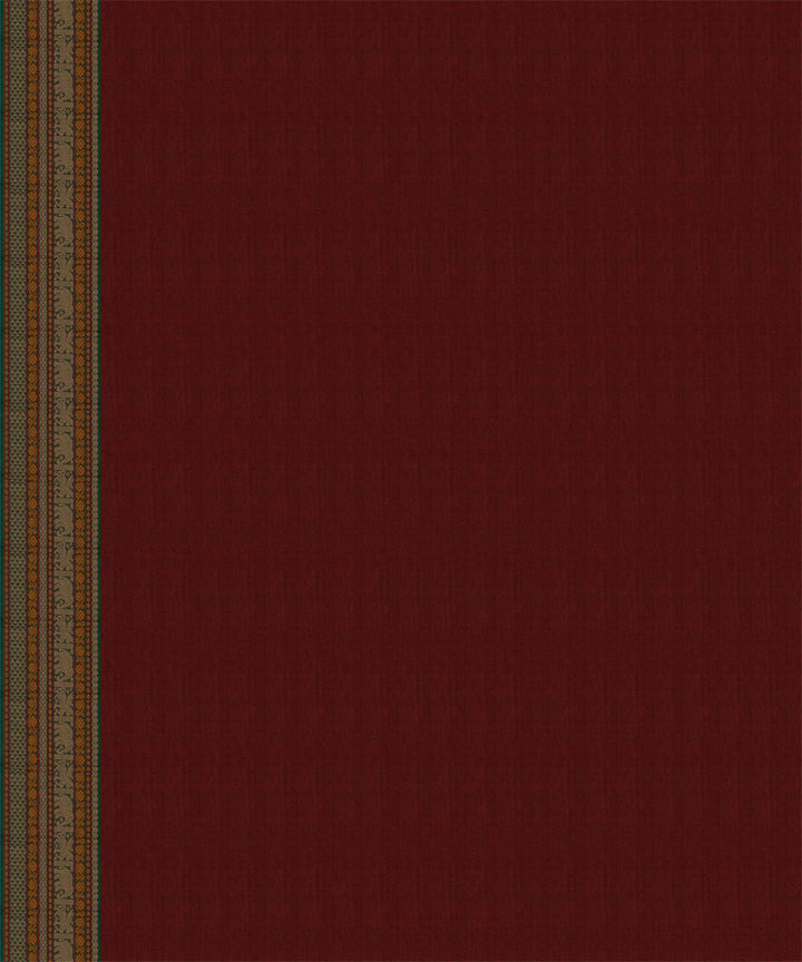Maroon green cotton handloom kajivaram saree