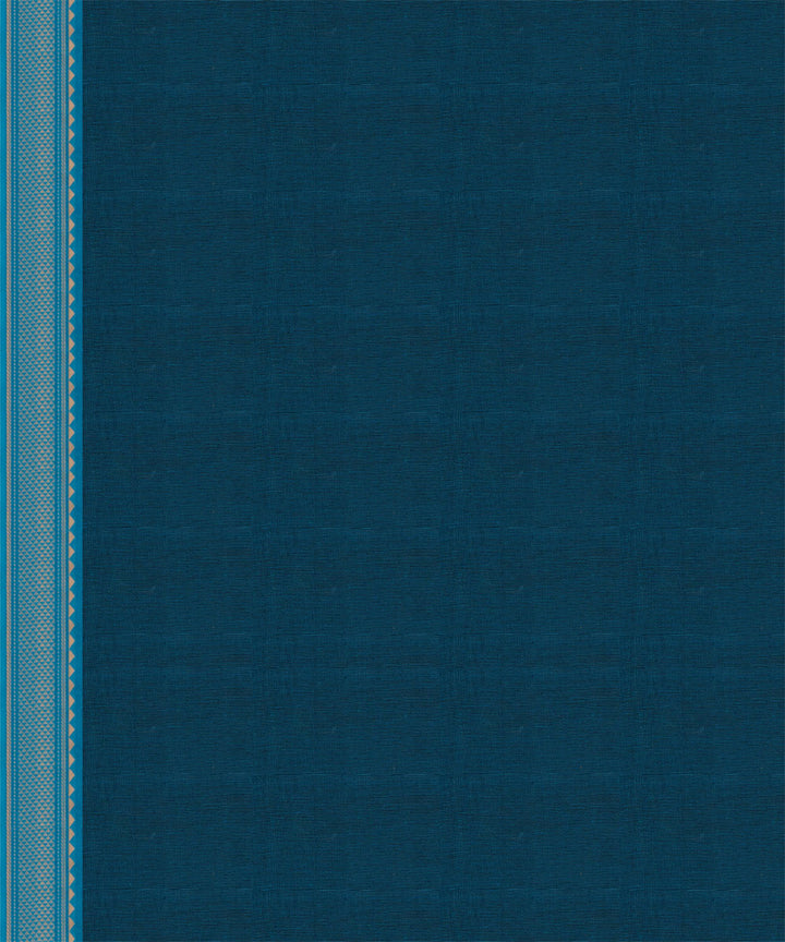 Black blue cotton handloom kajivaram saree