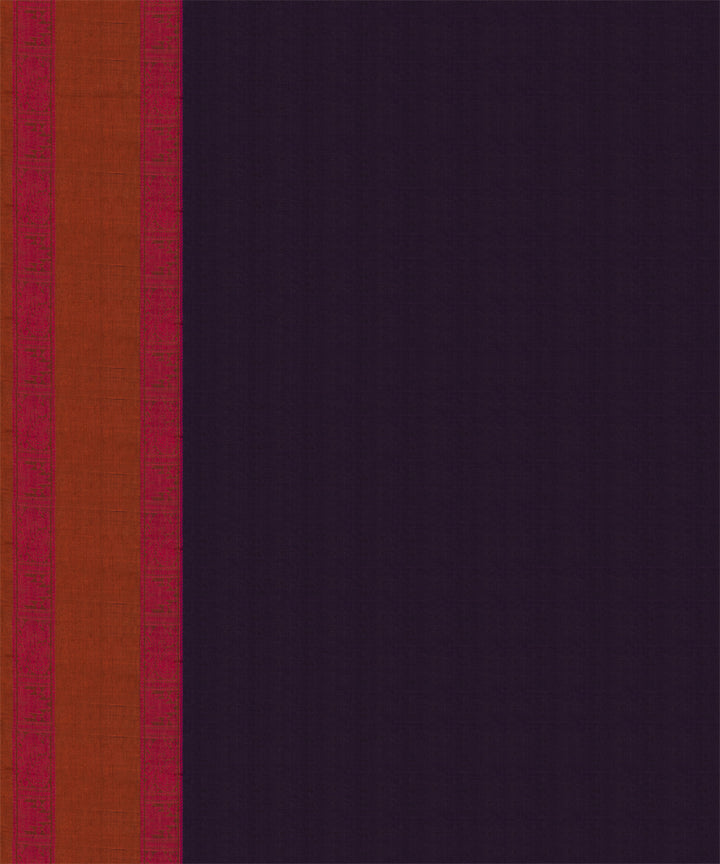 Purple magenta cotton handloom kajivaram saree
