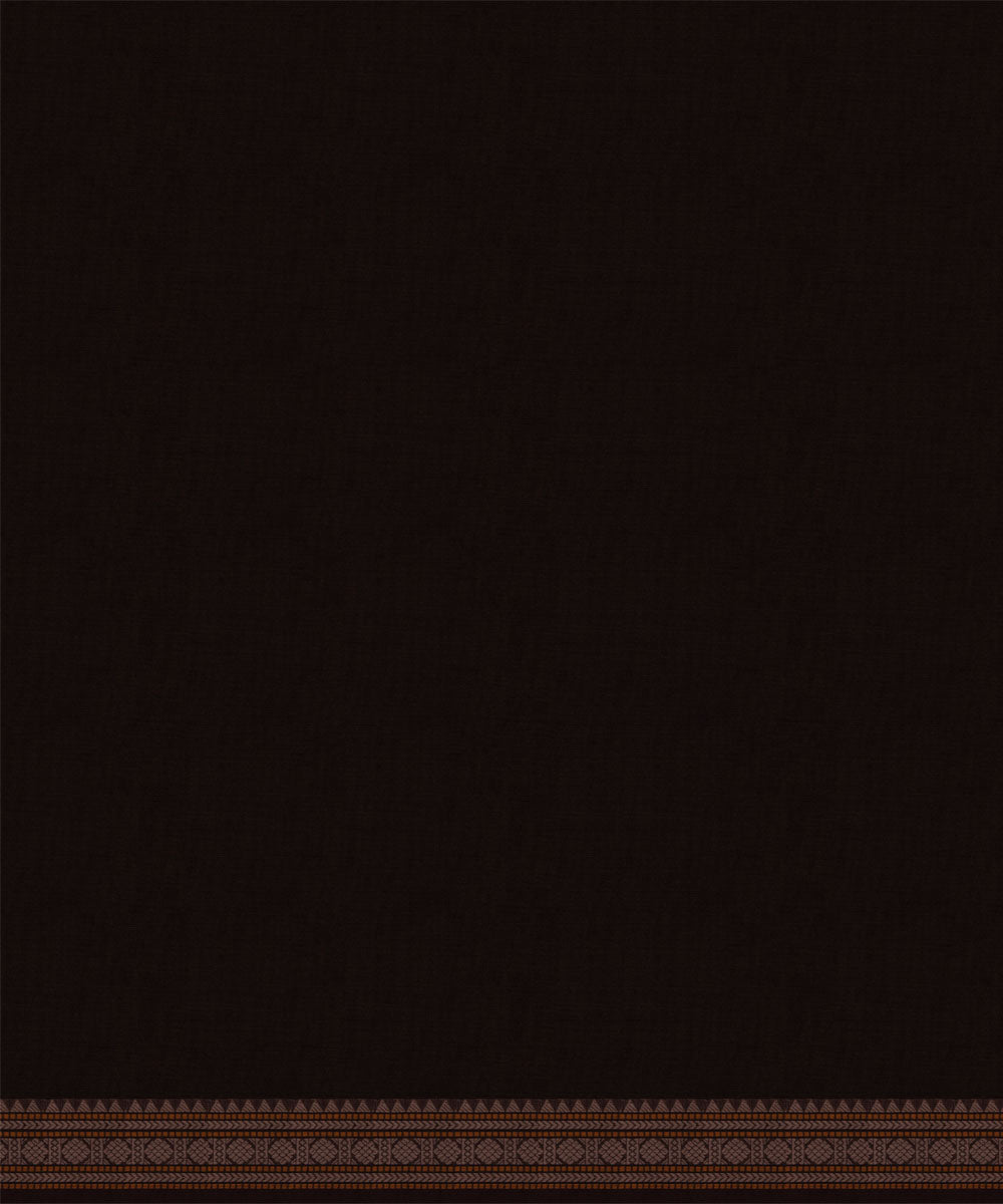 Brown grey cotton handloom kajivaram saree