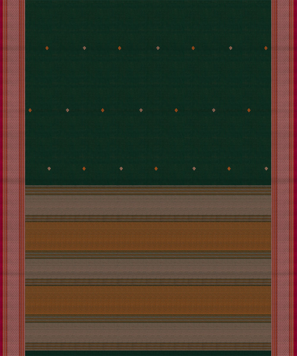 Pink green cotton handloom kajivaram saree